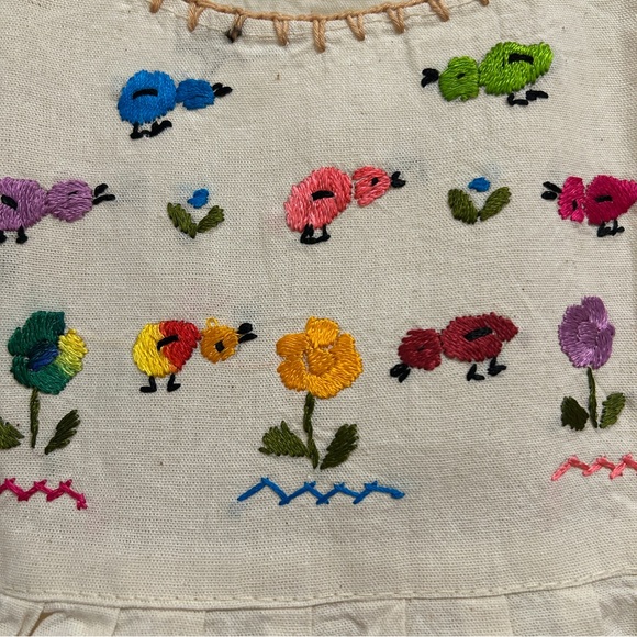 Mexican Girls Dress With Hand Embroidered. - Picture 4 of 6